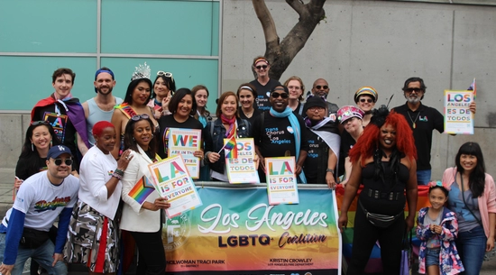 group photo of LA Civil Rights with others at LA Pride