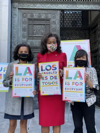 LA for All outside City Hall