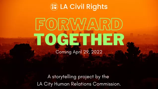 Forward Together graphic. Podcast launching on April 29, 2022.